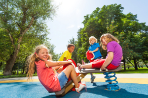 kids playing in the playground